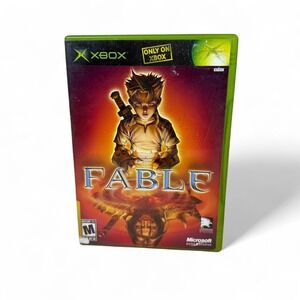 Fable 1 2004 Black Label Original Microsoft Xbox Video Game Case Manual Complete